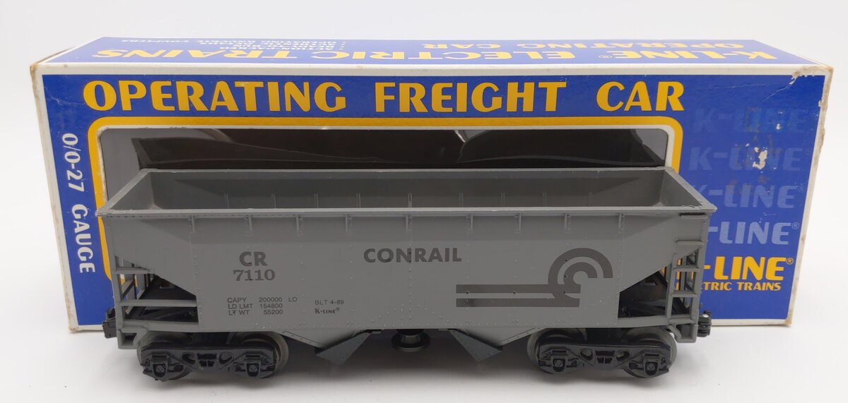 K-Line K7110 O Gauge Conrail Operating Hopper Car LN/Box