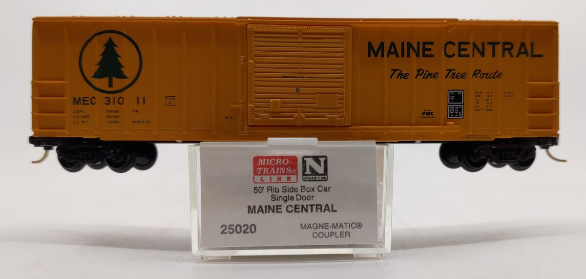 Micro-Trains 02500020 N Maine Central 50' Rib Side Single Door Boxcar #31011 LN/Box
