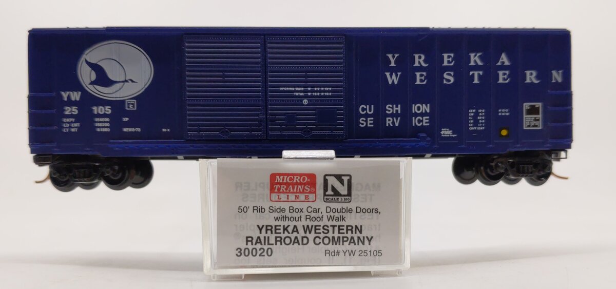 Micro-Trains 03000020 N Yreka Western 50' Double Door Rib Side Boxcar #25105
