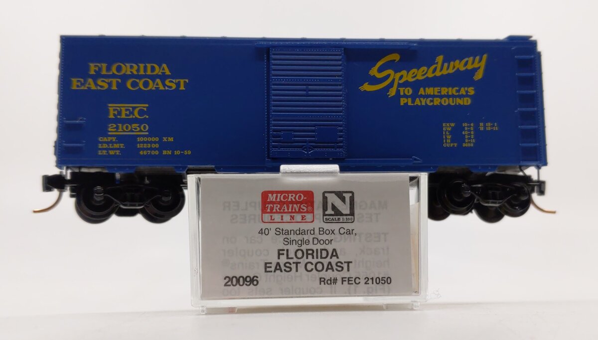 Micro-Trains 02000096 N Scale Florida East Coast 40' Standard Boxcar #21050