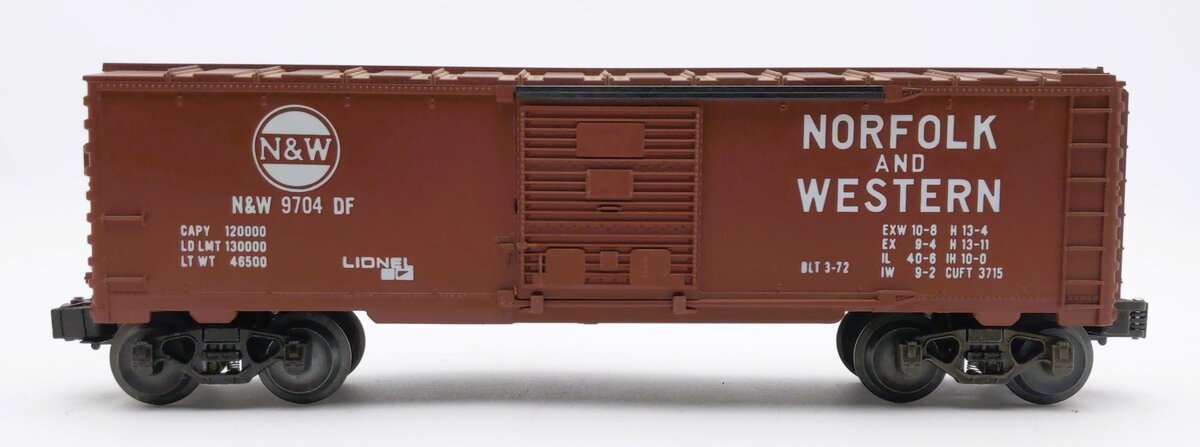 Lionel 6-9704 O Gauge Norfolk and Western Tuscan Boxcar LN/Box