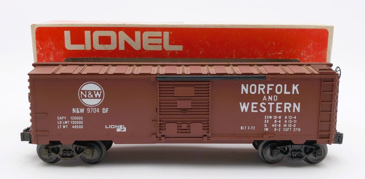 Lionel 6-9704 O Gauge Norfolk and Western Tuscan Boxcar LN/Box