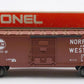 Lionel 6-9704 O Gauge Norfolk and Western Tuscan Boxcar EX/Box