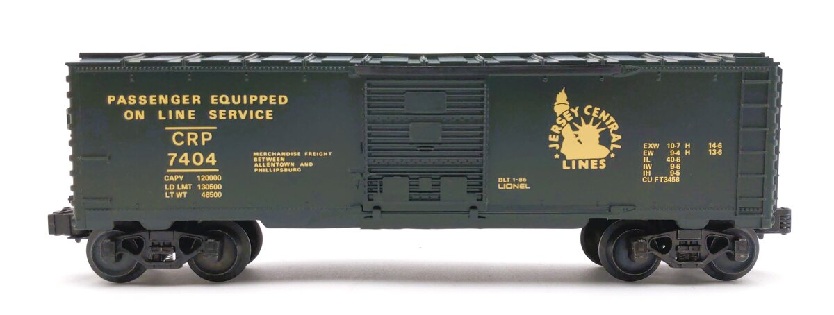 Lionel 6-7404 O Gauge Jersey Central Boxcar #7404
