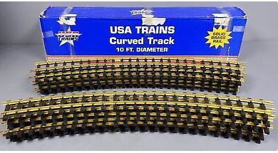 USA Trains R81700 G Brass 10' Diameter Curved Track Section