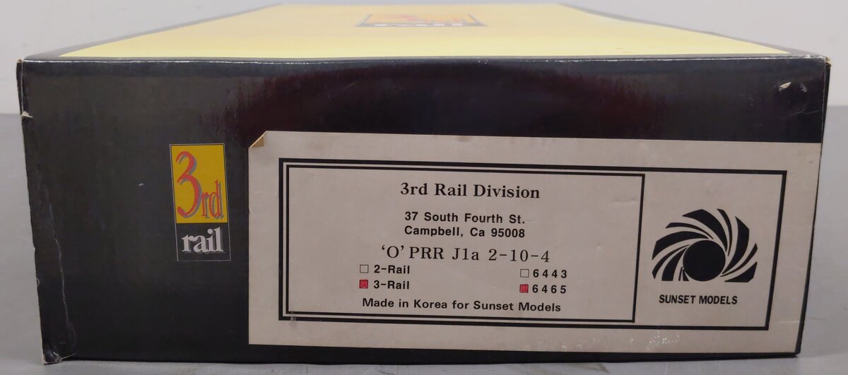 3rd Rail 6465 PRR 2-10-4 Steam Locomotive & Tender #6465 with Sound EX/Box
