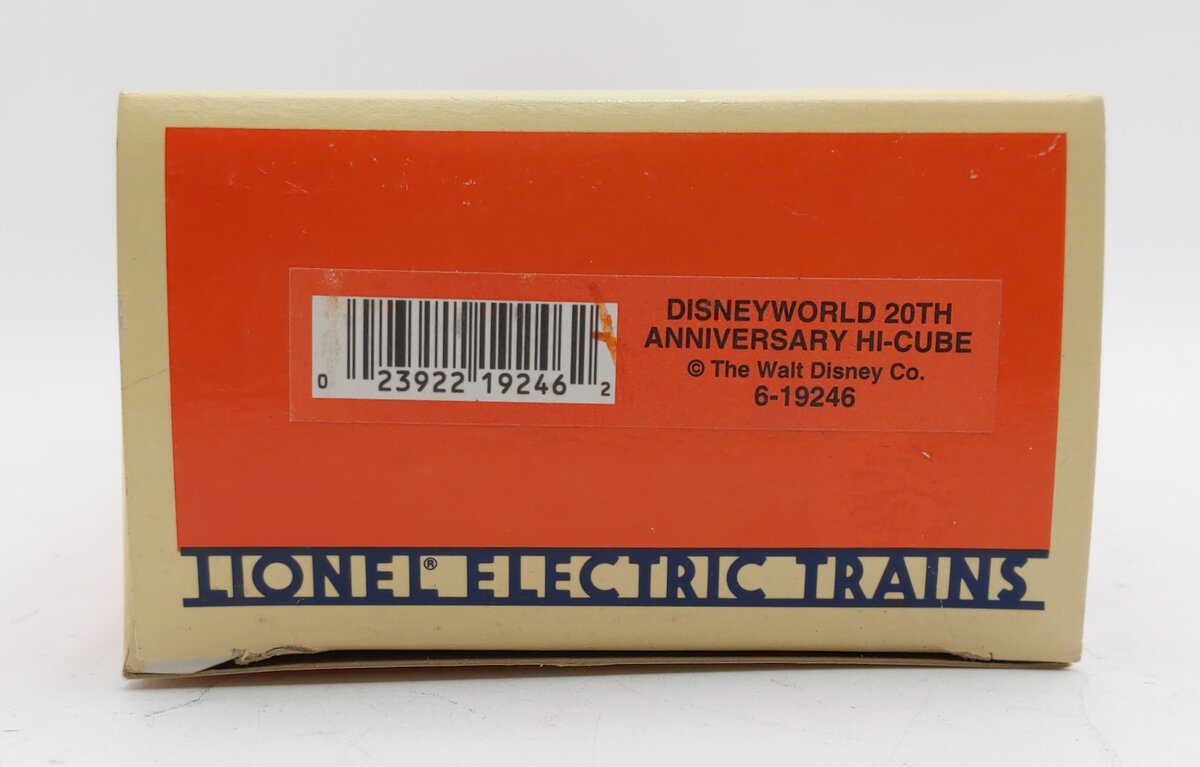 Lionel 6-19246 O Gauge Walt Disney World 20th Anniversary Hi Cube Boxcar #19246 LN/Box
