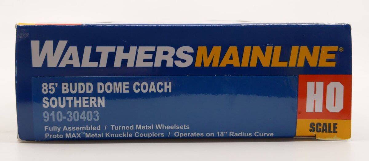 Walthers 910-30403 HO Southern Railway 85' Budd Dome Coach Passenger Car LN/Box