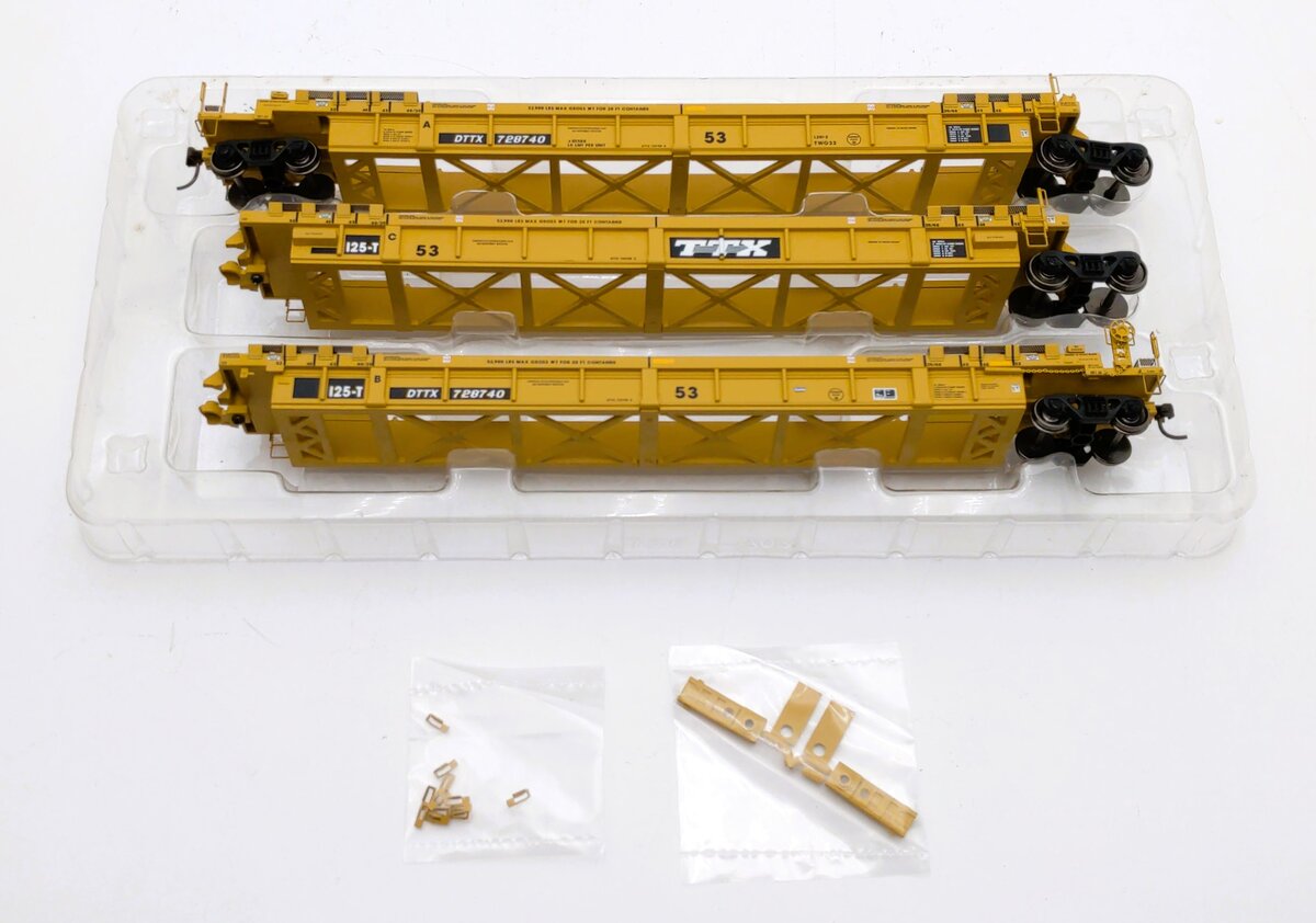 ●T-TRELL Atlas 20002848 HO TTX Thrall 53' 3-Unit Articulated Well Car Set