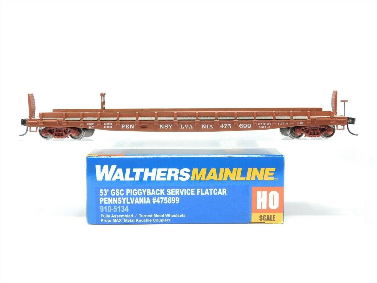 Walthers 910-5134 HO Pennsylvania 53' GSC Piggyback Service Flatcar #475699