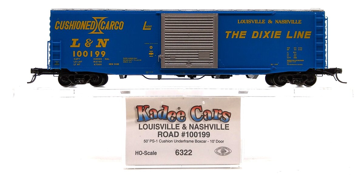 Kadee 6322 HO Louisville & Nashville 50' Boxcar with 10' Door #100199 MT/Box