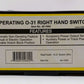 MTH 40-1004 O 31 RealTrax Nickel Silver Right Hand Remote Switch Turnout EX/Box