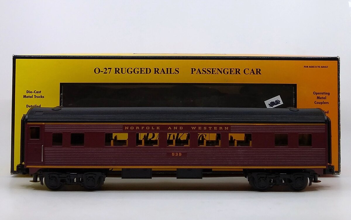 MTH 33-6027 O N&W O27 Streamlined Coach Car #539