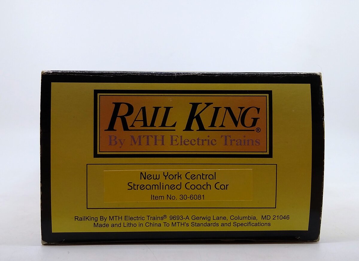 MTH 30-6081 O New York Central Coach Car #2945 LN/Box