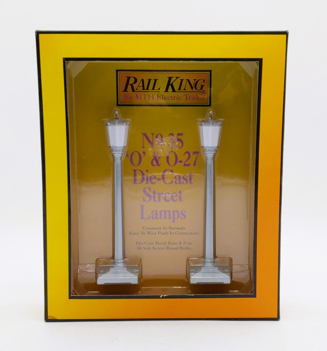MTH 30-1059 O Scale #35 Aluminum Street Lamp Set (Set of 2) NIB