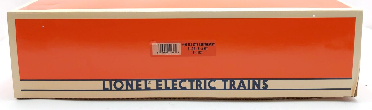 Lionel 6-11737 O Gauge TCA 40th Anniversary F3 ABA Diesel Locomotive Set LN/Box