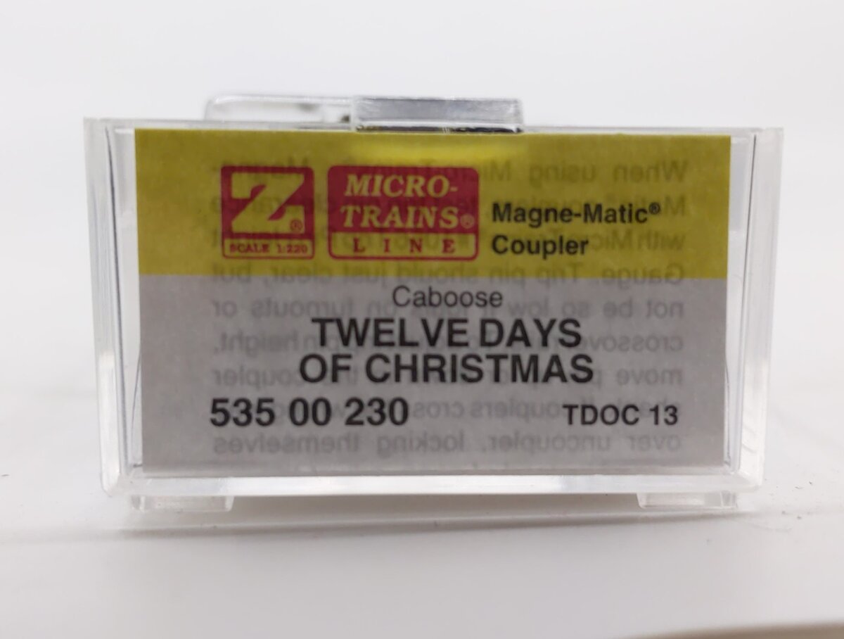 Micro-Trains 53500230 Z 12 Days of Christmas Center Cupola Steel Caboose