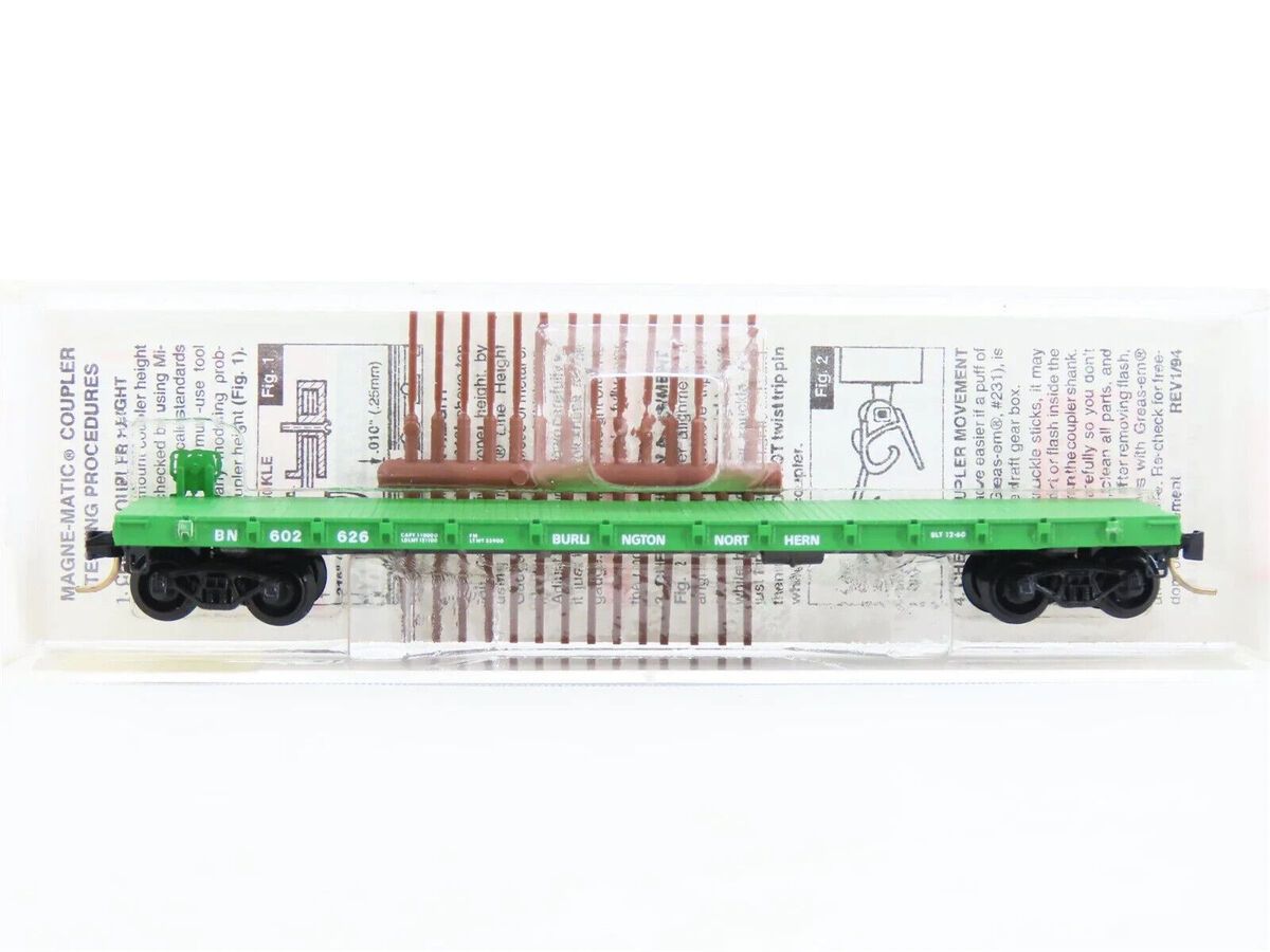 Micro-Trains 04400070 N Burlington Northern 50' Straight Side Flatcar #602626