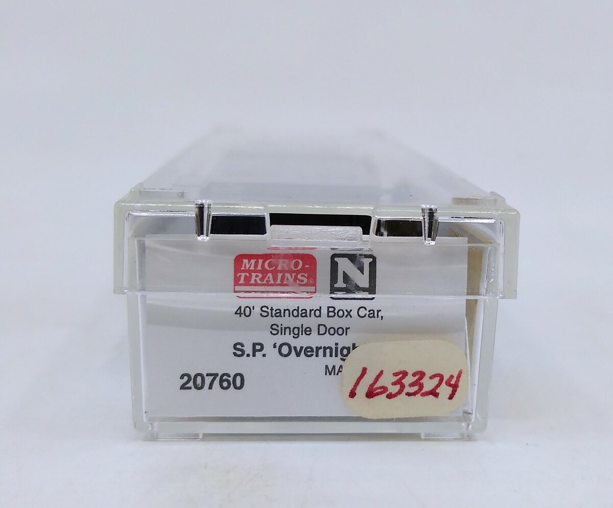Micro-Trains 02000760 N Southern Pacific 40' Standard Single Door Boxcar #163324 LN/Box