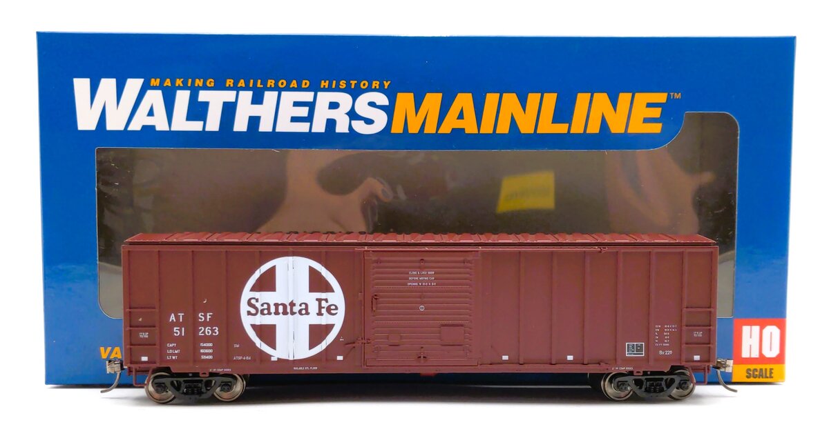 Walthers 910-2101 HO ATSF 50' ACF Exterior Post Boxcar #51263