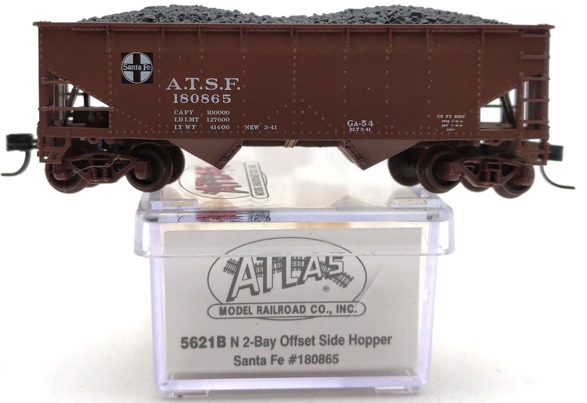 Atlas 5621B N Scale ATSF 2-Bay Offset Hopper #180865