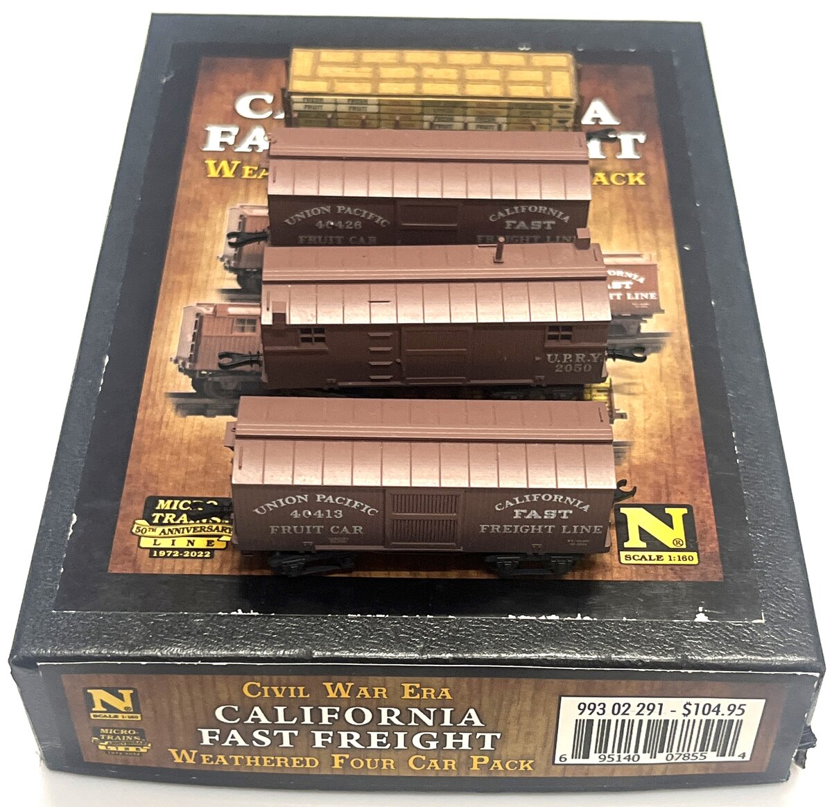 Micro-Trains 99302291 N Union Pacific Civil War Era Fast Freight (Pack of 4)