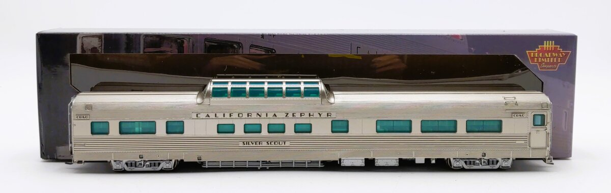 Broadway Limited 538 HO WP Silver Scout California Zephyr Vista Dome #816