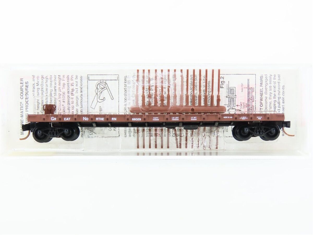 Micro-Trains 04400010 N Great Northern 50' Straight Side Flatcar #66029