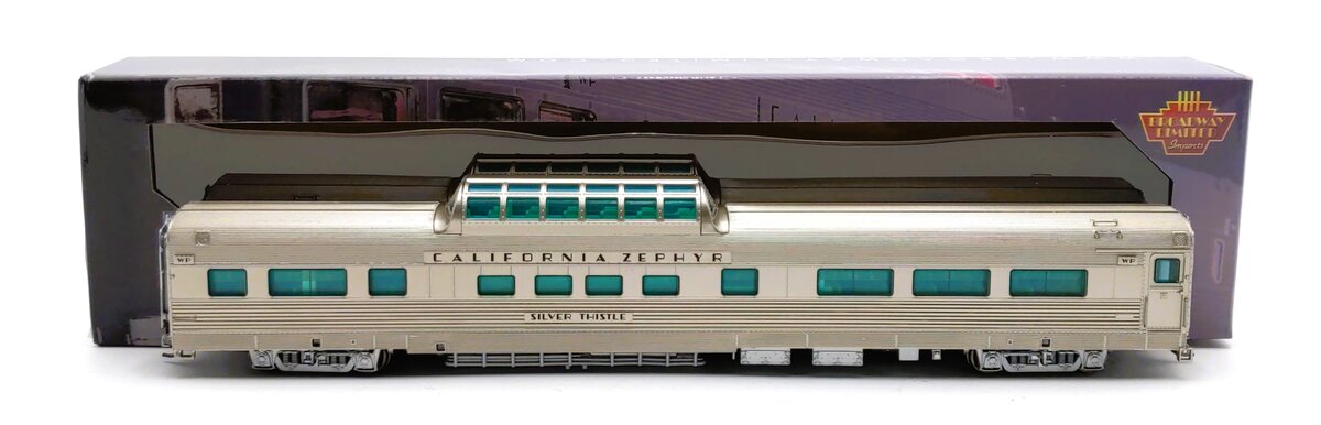 Broadway Limited 1496 HO WP Silver Thistle California Zephyr Vista Dome Car #817