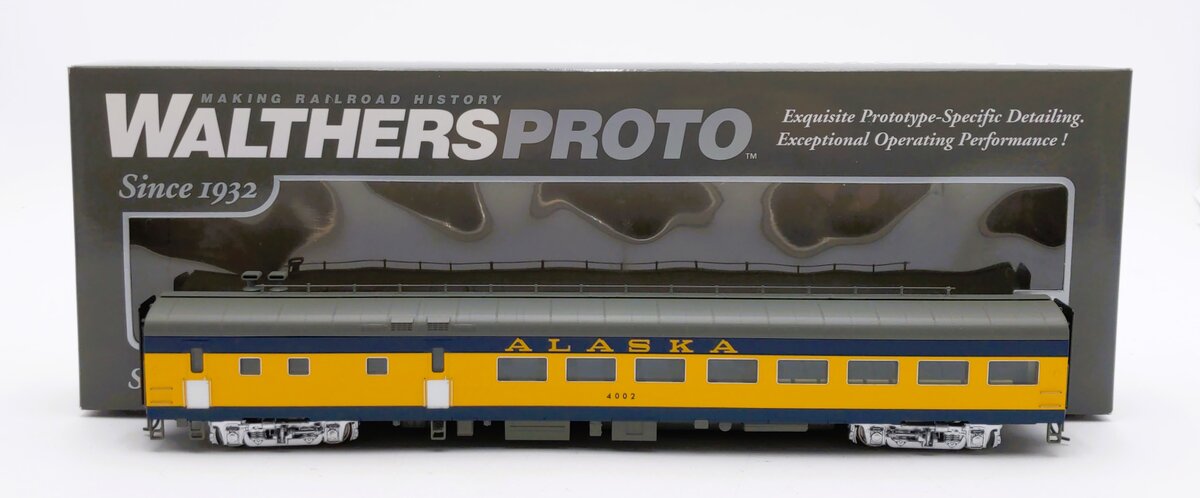 Walthers 920-12700 HO Alaska Railroad 85' ACF Lighted Cafe-Lounge Car #4002