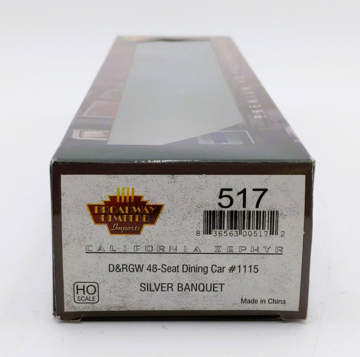 Broadway Limited 517 HO D&RGW "Silver Banquet" Passenger Car #1115