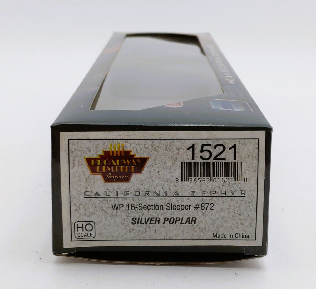Broadway Limited 1521 HO WP Silver Poplar California Zephyr Sleeper Car #872