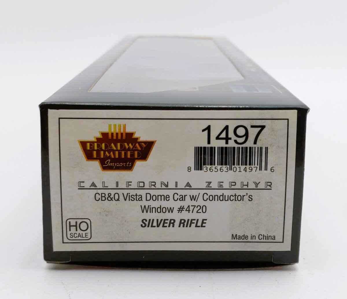 Broadway Limited 1497 HO CB&Q Silver Rifle California Zephyr Vista