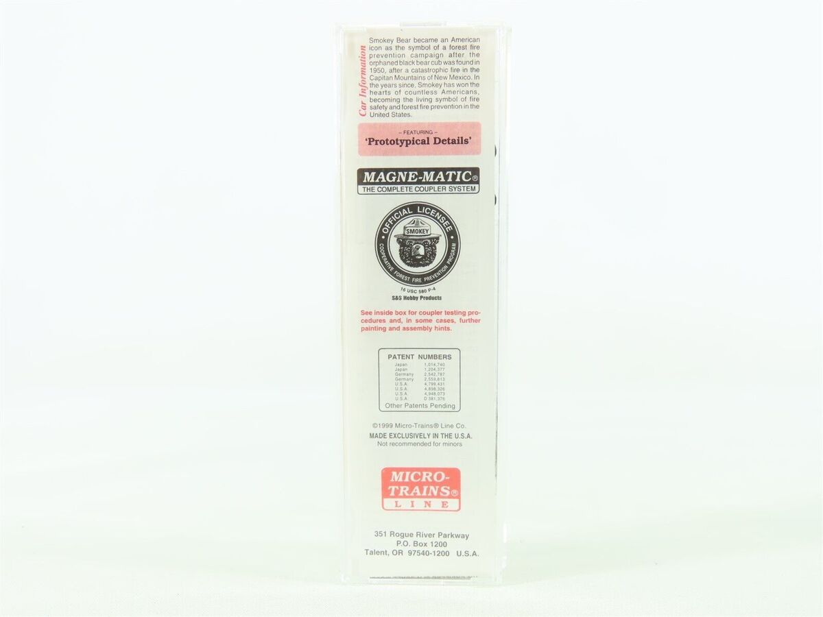 Micro-Trains 02100260 N Scale Smokey Bear 40' Standard Plug Door Box Car #1999 LN/Box
