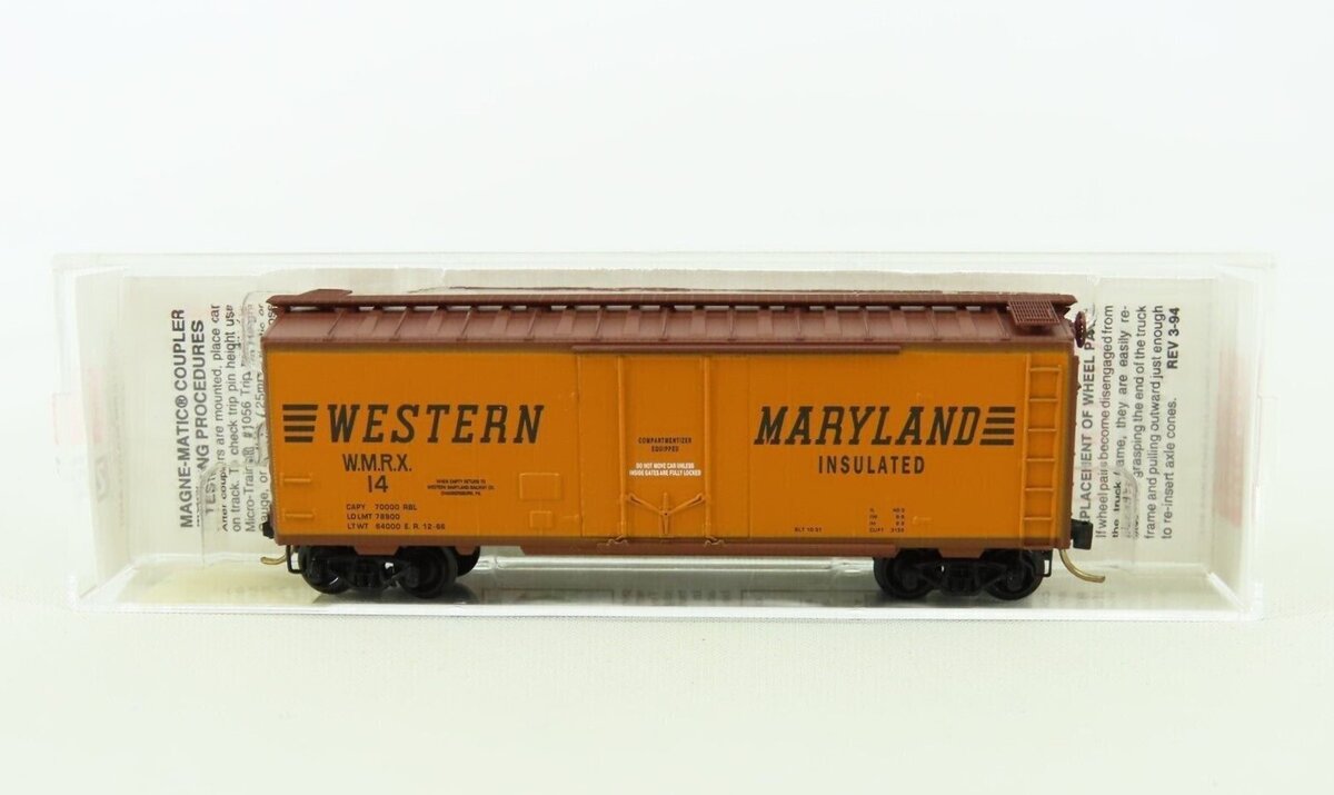 Micro-Trains 02100240 N Western Maryland 40' Standard Plug Door Boxcar #14