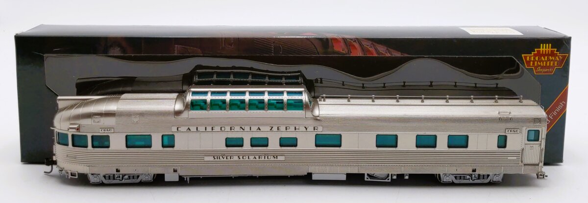 Broadway Limited 1528 HO CB&Q Silver Solarium California Zephyr
