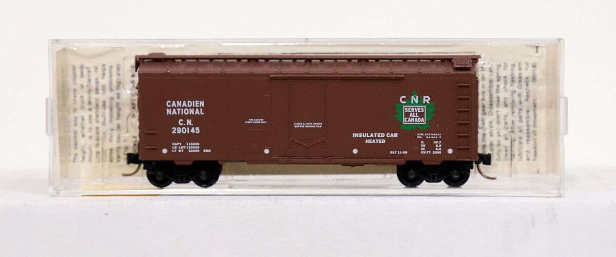 Micro-Trains 02100120 N Canadian National 40' Standard Plug Door Boxcar #290145