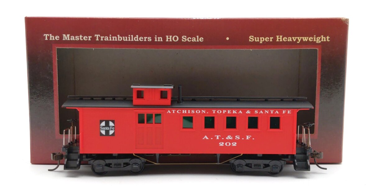 Mantua 725026 HO Scale AT&SF Long Wood Freight Caboose #202