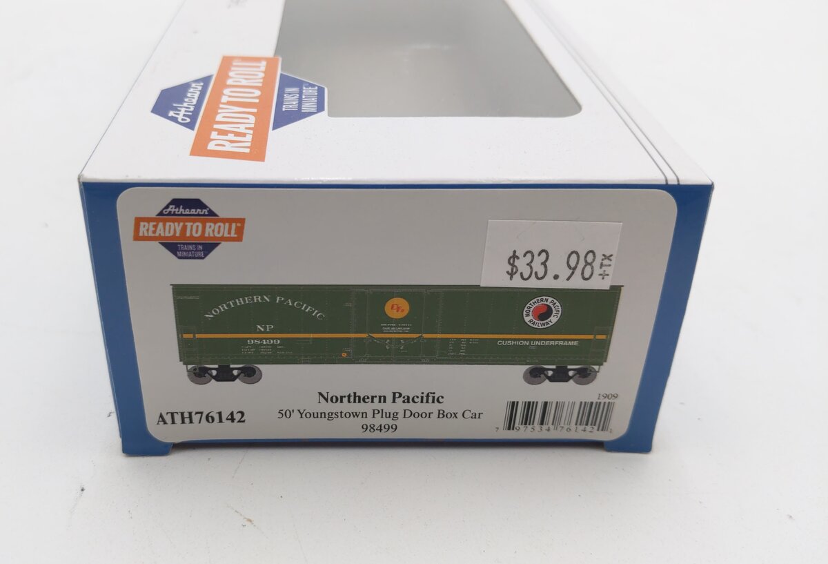Athearn 76142 HO Scale Northern Pacific 50' Youngstown Plug Door Boxcar #98499