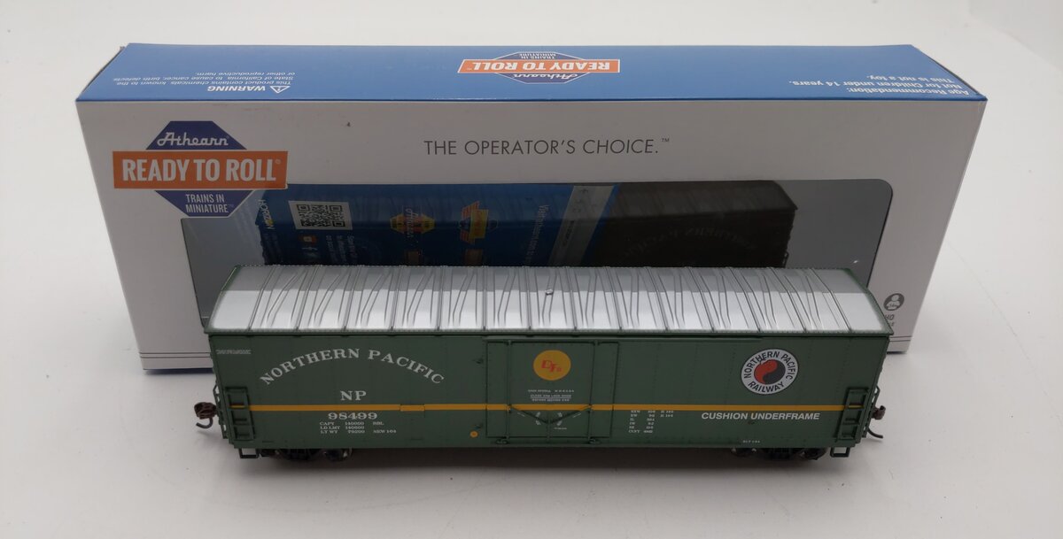 Athearn 76142 HO Scale Northern Pacific 50' Youngstown Plug Door Boxcar #98499