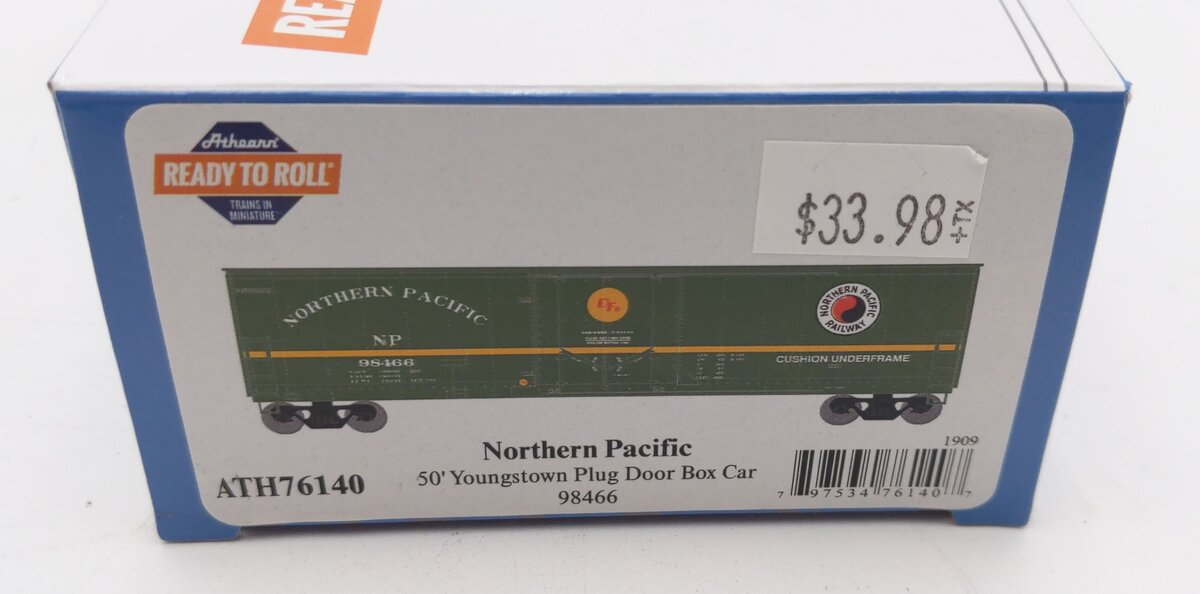 Athearn 76140 HO Northern Pacific 50' Youngstown Plug Door Boxcar #98466