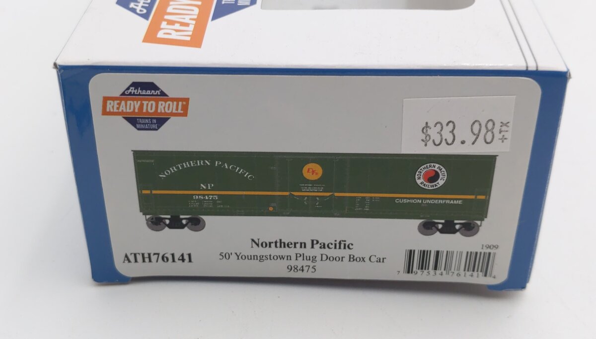 Athearn 76141 HO Northern Pacific 50' Youngstown Plug Door Boxcar #98475