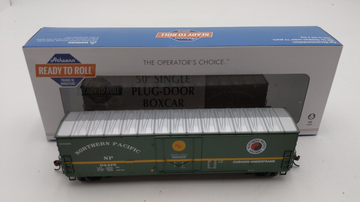 Athearn 76141 HO Northern Pacific 50' Youngstown Plug Door Boxcar #98475