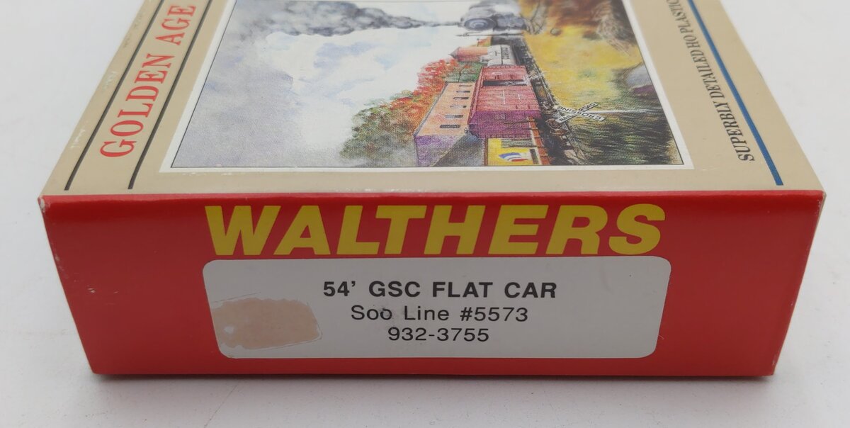 Walthers 932-3755 HO Scale Soo Line 54' GSC Flat Car Kit #5573