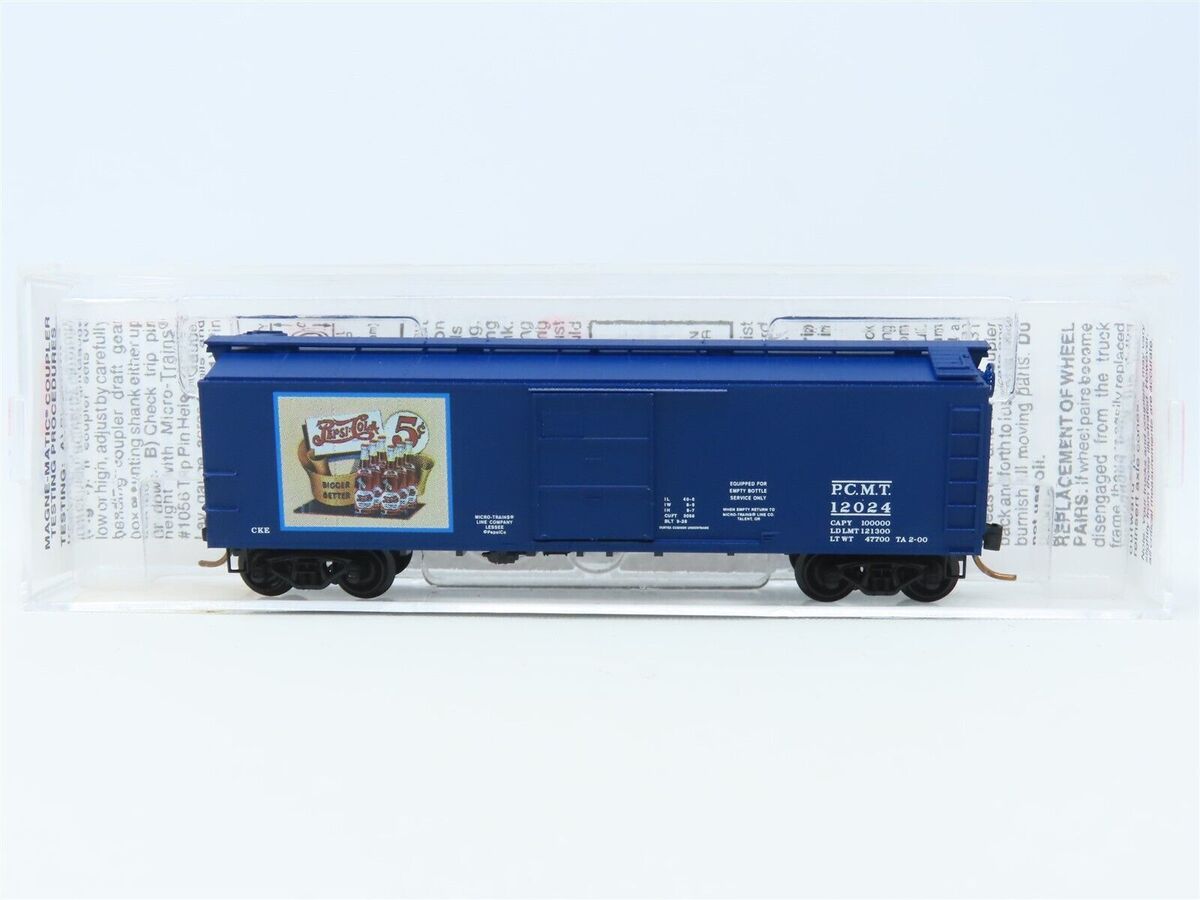 Micro-Trains 12000220 N Pepsi-Cola 40' Flat Panel Roof Single Door Boxcar #12024