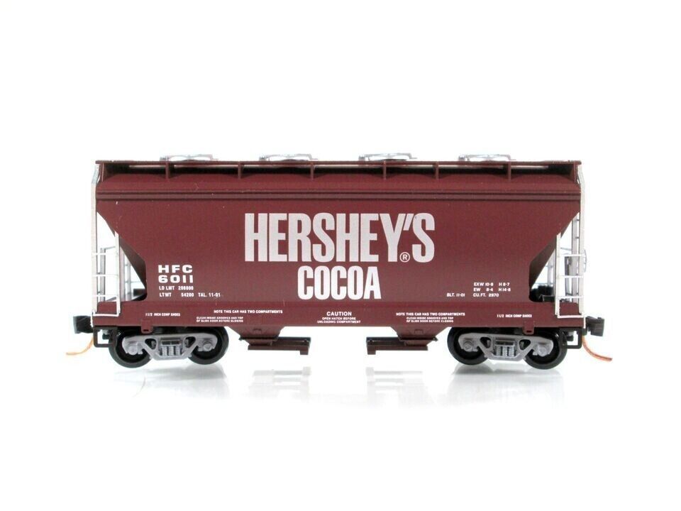 Micro-Trains 09200150 N Hershey's 2 Bay ACF Center Flow Covered Hopper #6011 LN/Box