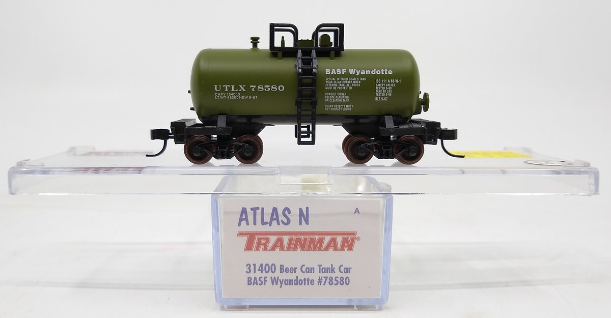 Atlas 31400 Atlas 31400 N Scale BASF Beer Can Tankcar #78580