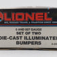 Lionel 6-2283 O/O27 Gauge Diecast Illuminated Bumpers (Set of 2) LN/Box