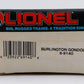 Lionel 6-9140 O Burlington Gondola w/3 Canisters #9140 EX/Box