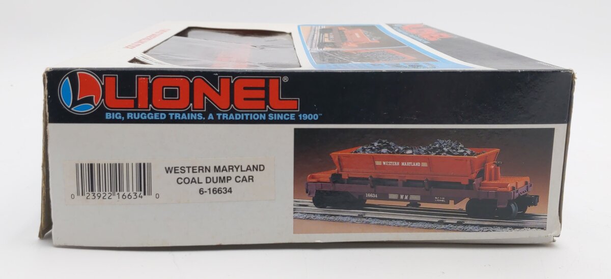 Lionel 6-16634 O Gauge Western Maryland Coal Dump Car #16634 LN/Box